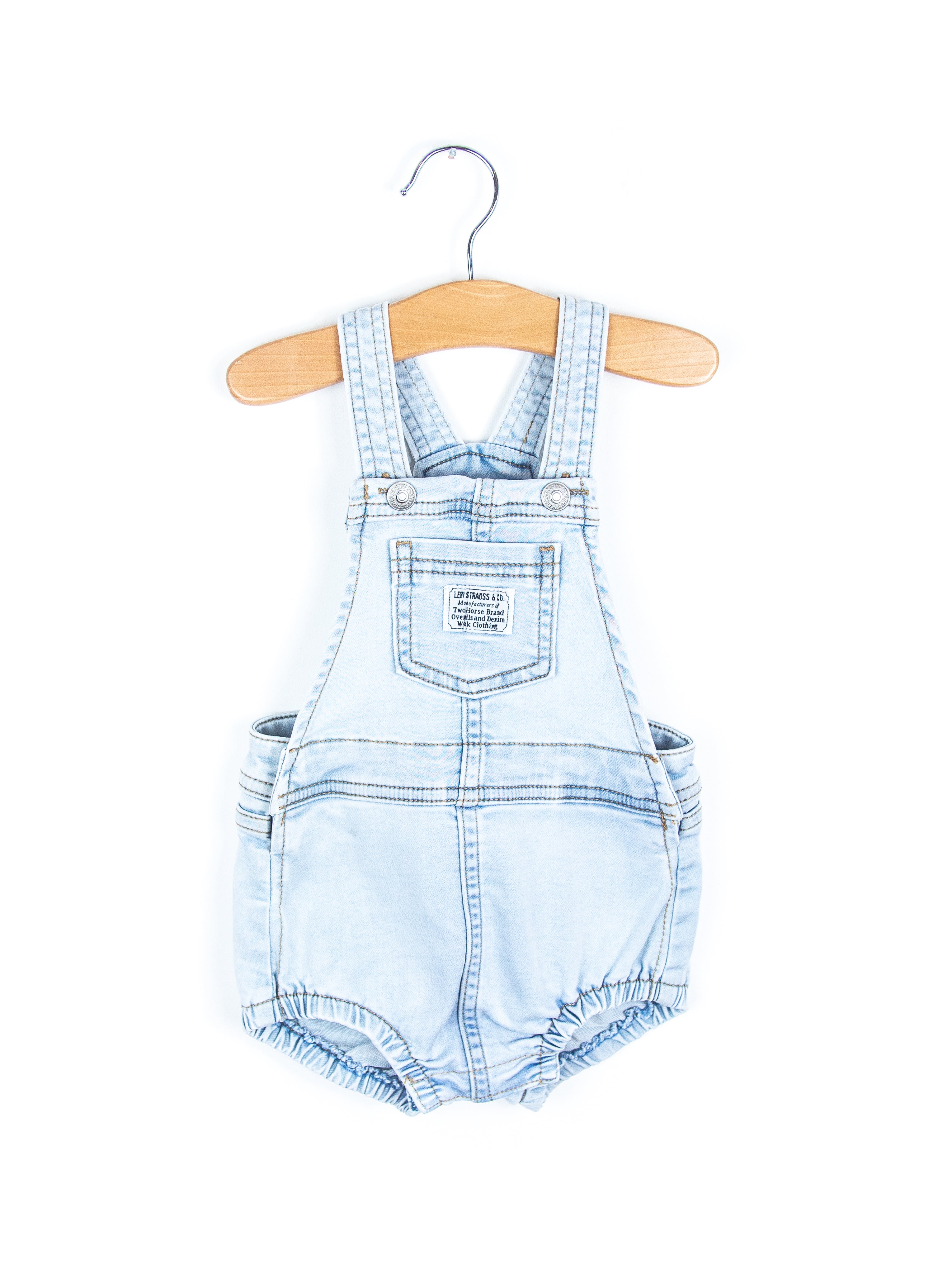 Levi's Light Denim Dungaree Romper - Age 9-12 months