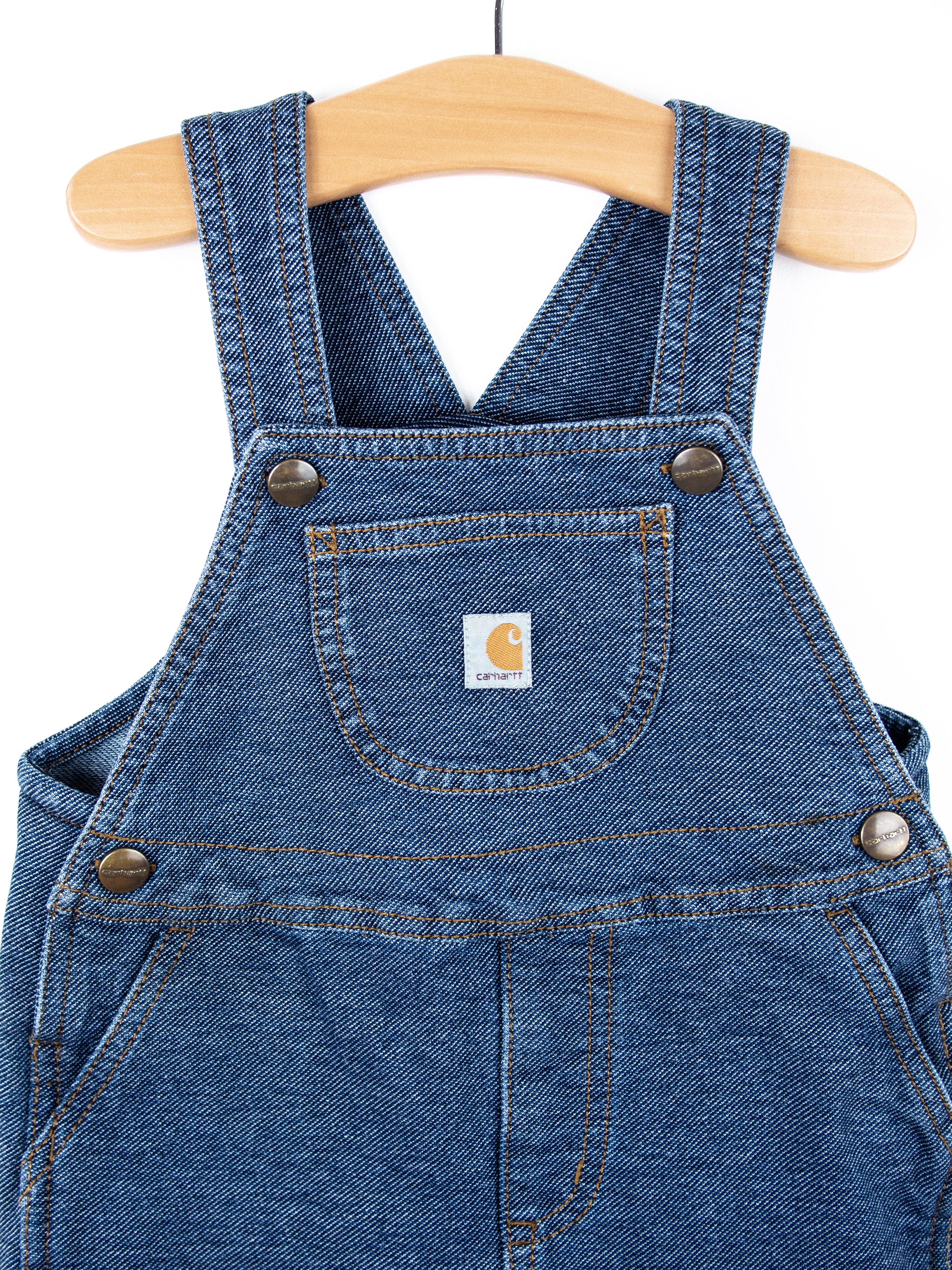 Carhartt Denim Look Jersey Dungaree Shorties - Age 24 months