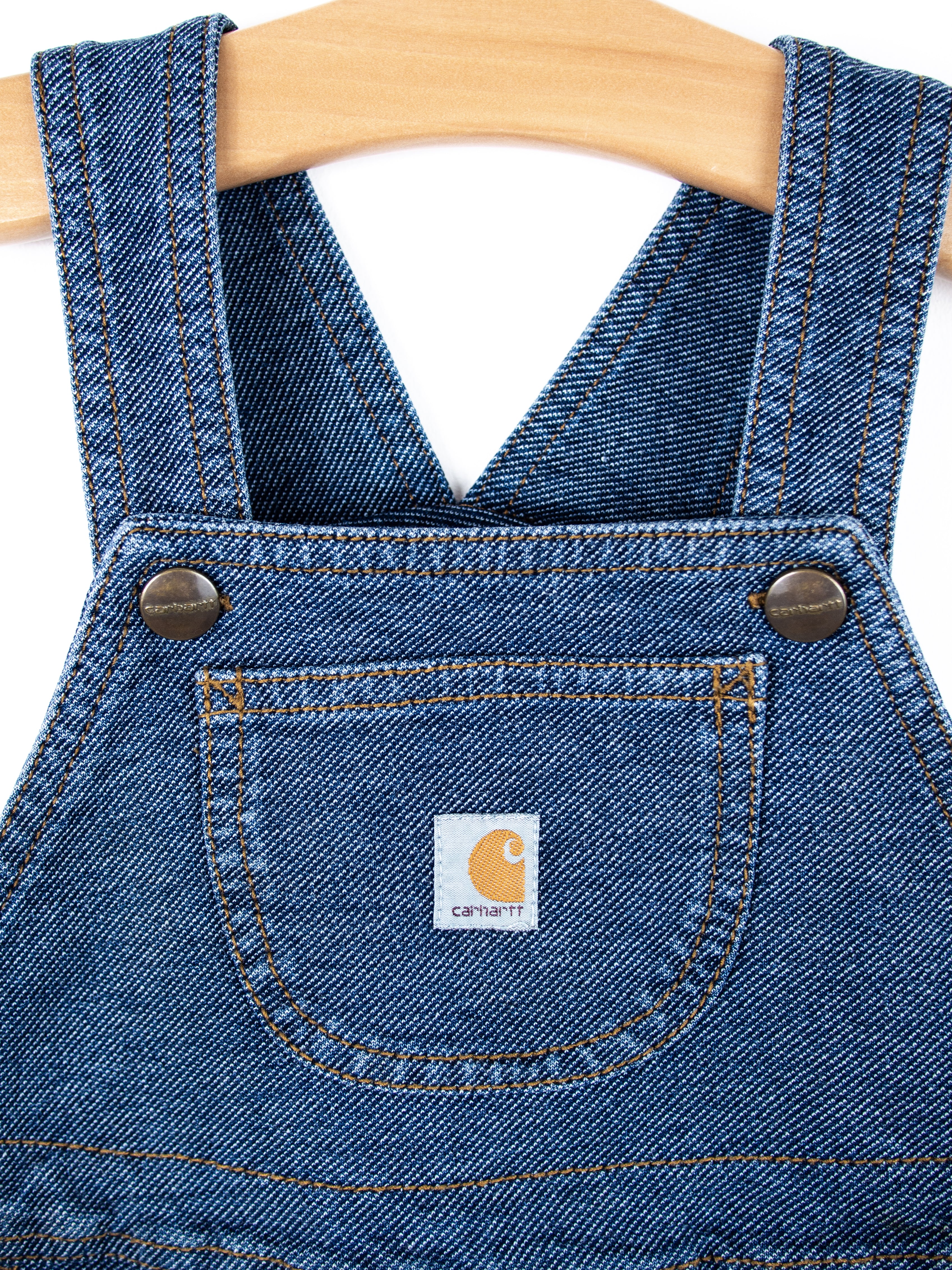 Carhartt Denim Look Jersey Dungaree Shorties - Age 24 months