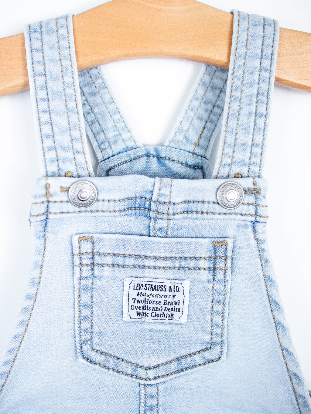 Levi's Light Denim Dungaree Romper - Age 9-12 months