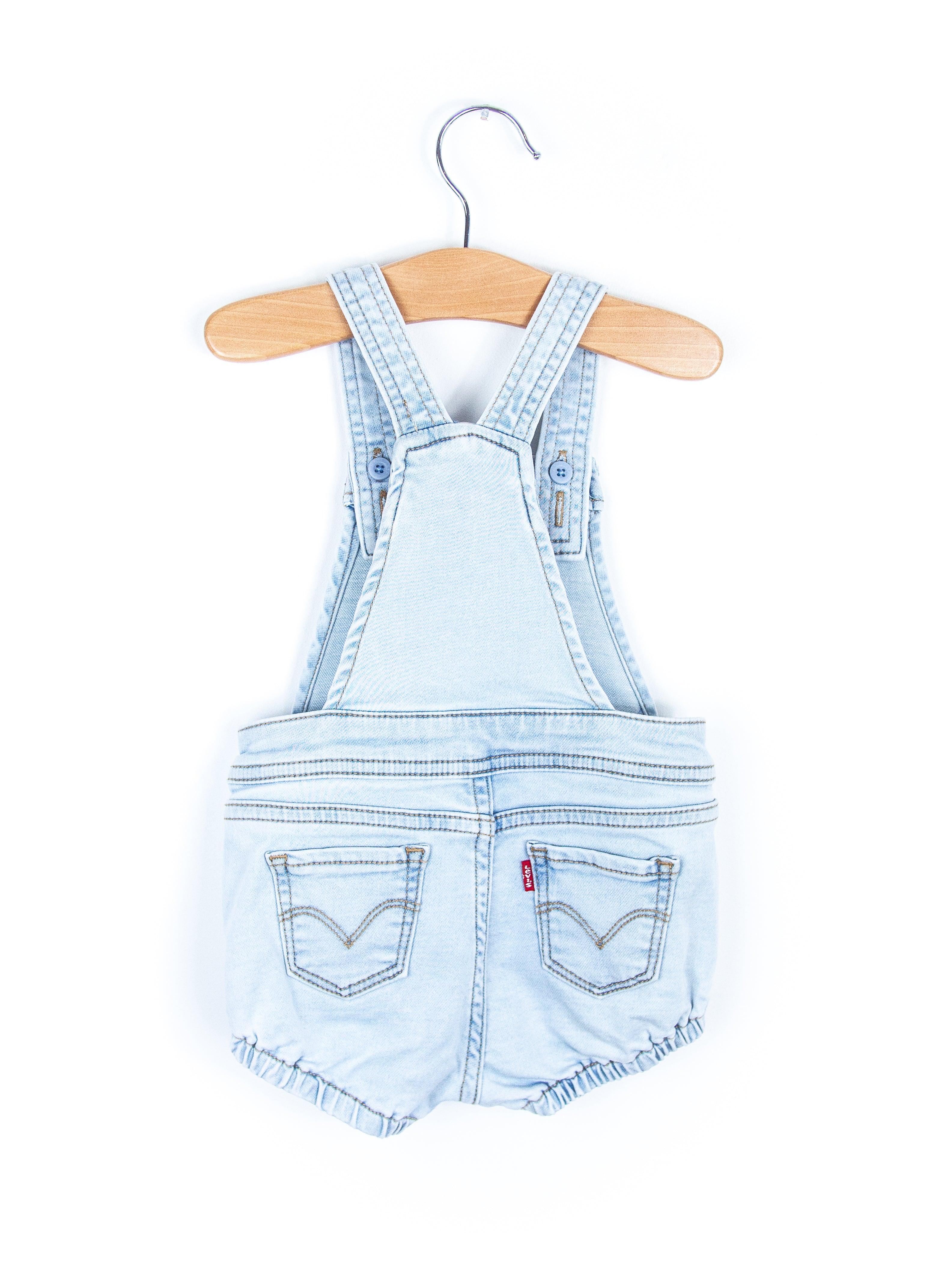 Levi's Light Denim Dungaree Romper - Age 9-12 months