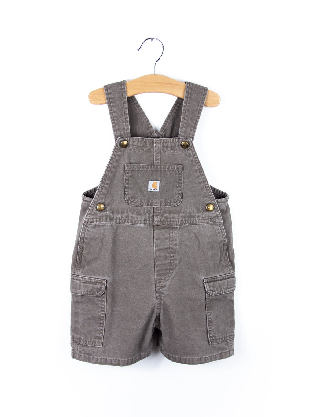 Carhartt Grey Cargo Dungaree Shorties - Age 2T