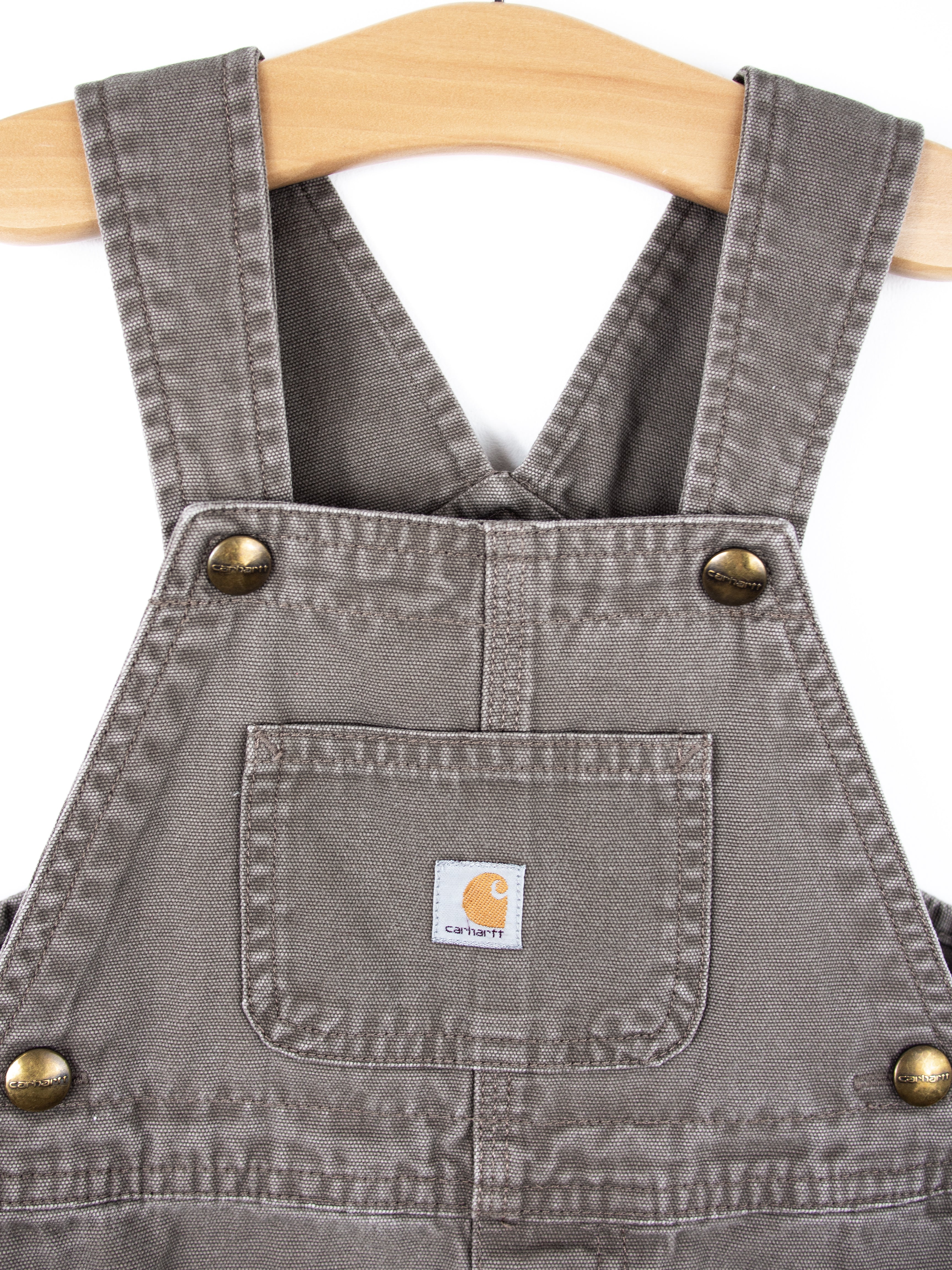 Carhartt Grey Cargo Dungaree Shorties - Age 2T