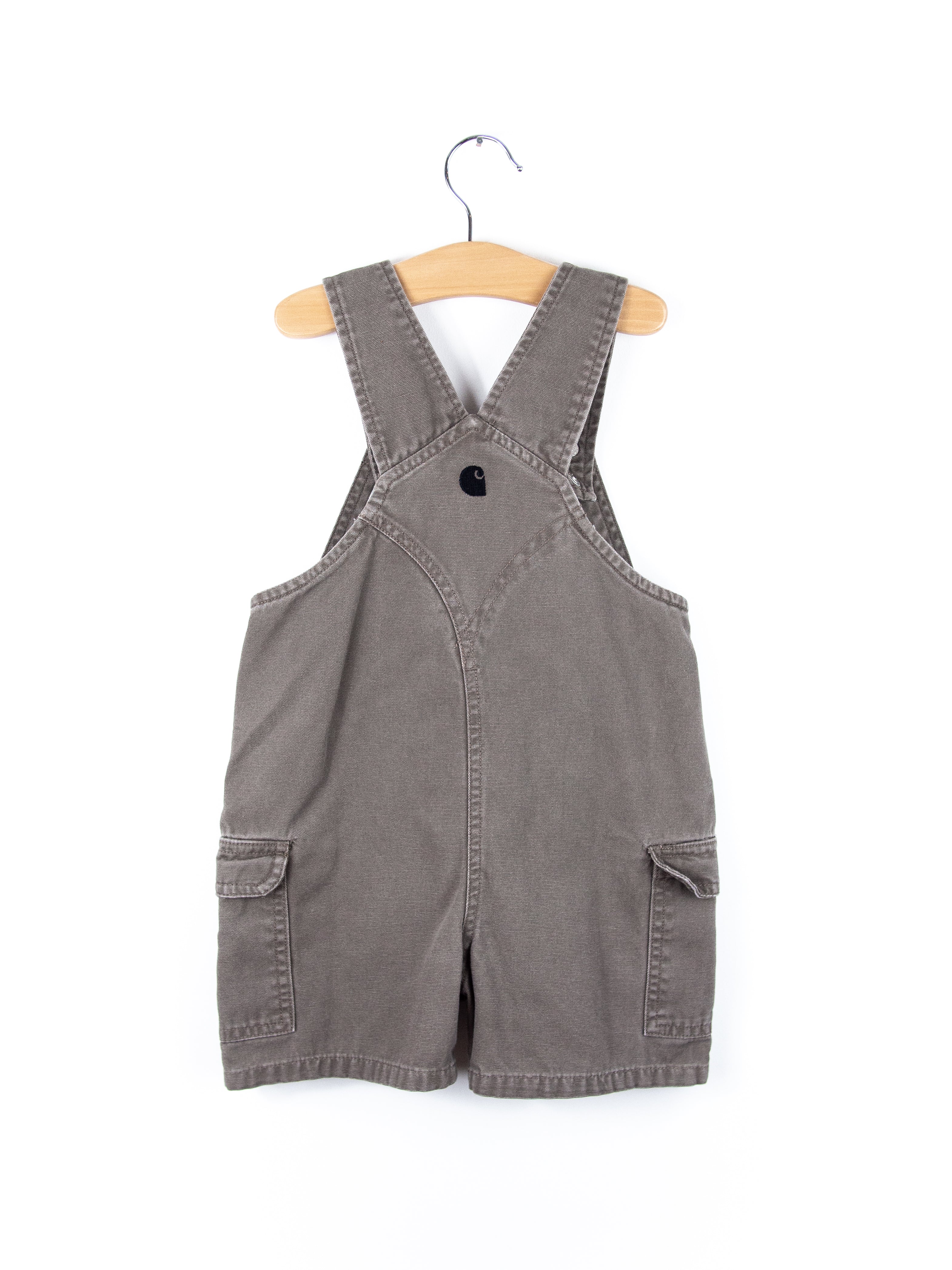 Carhartt Grey Cargo Dungaree Shorties - Age 2T