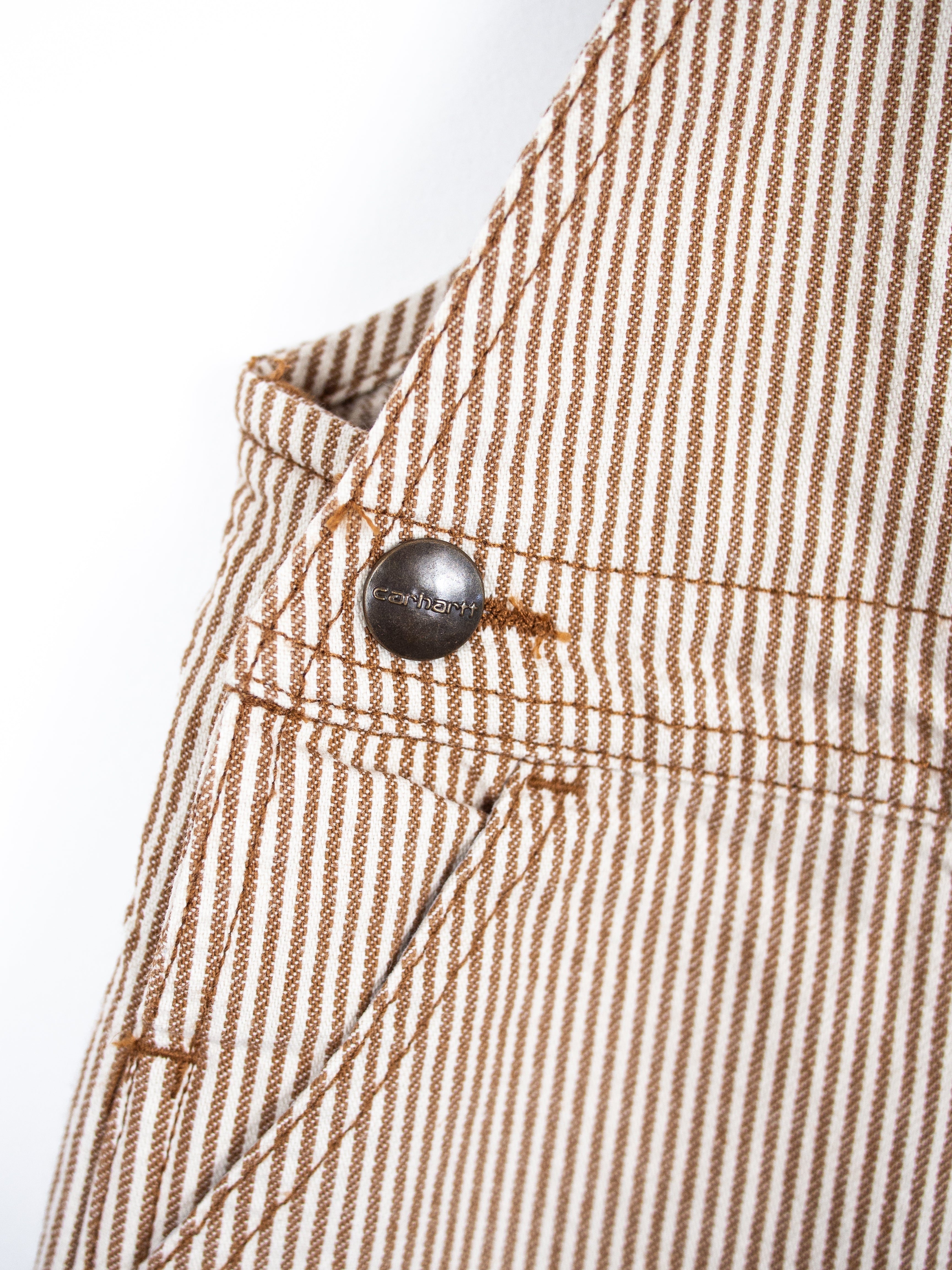 Carhartt Rare Brown Hickory Stripe Dungarees