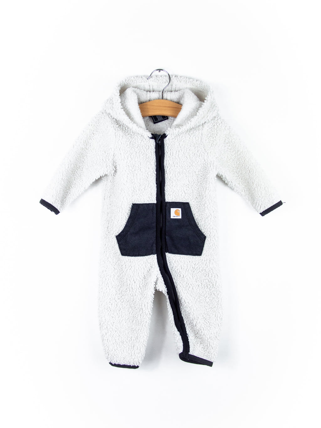 Carhartt White Teddy Fleece Snowsuit - Age 3-6 months