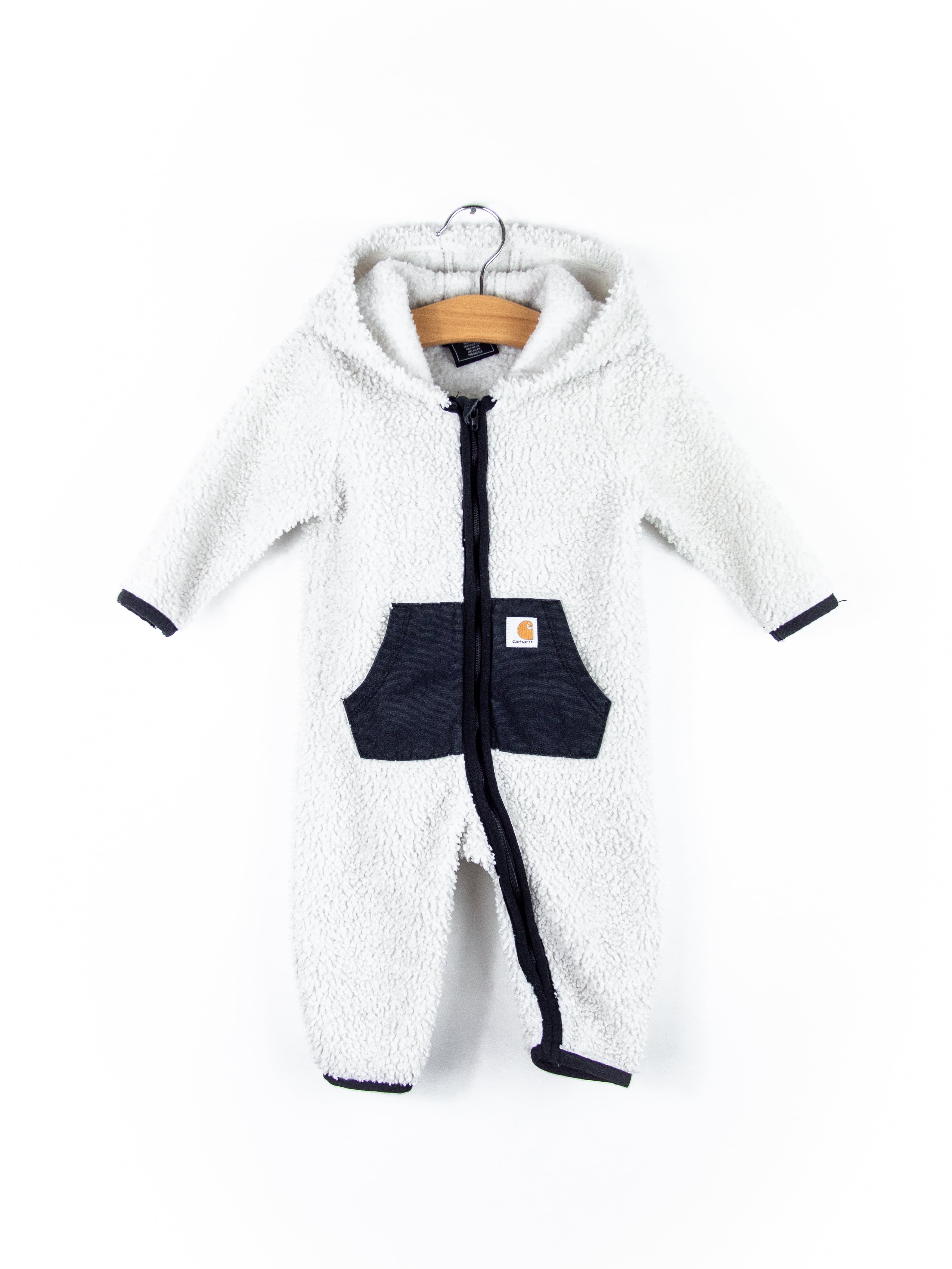 Carhartt White Teddy Fleece Snowsuit - Age 3-6 months