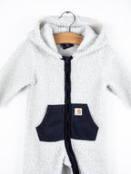 Carhartt White Teddy Fleece Snowsuit - Age 3-6 months