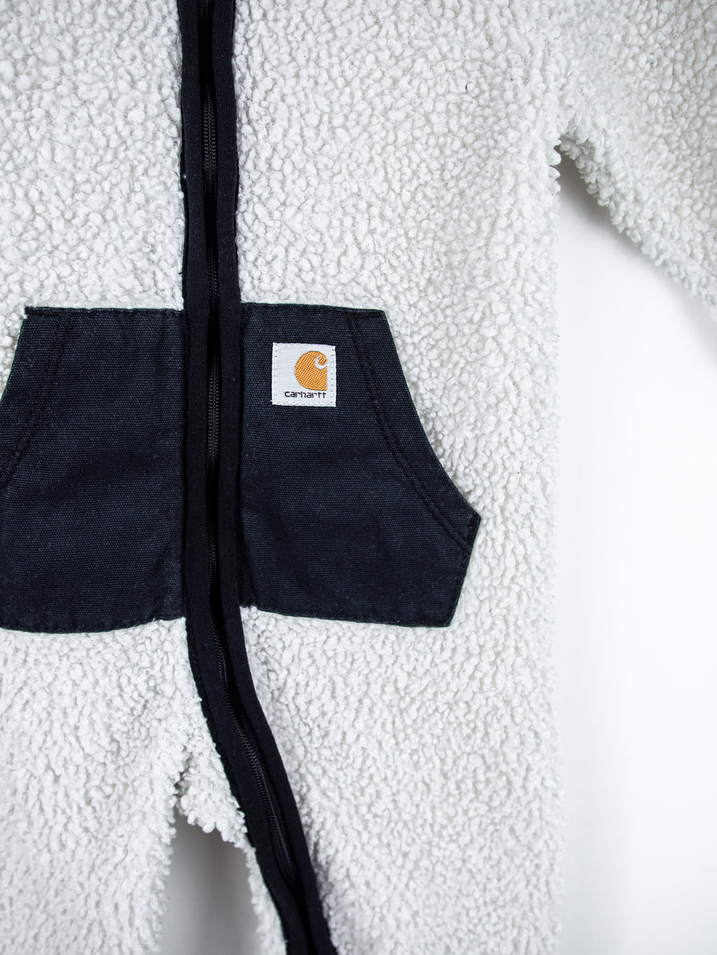 Carhartt White Teddy Fleece Snowsuit - Age 3-6 months