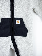 Carhartt White Teddy Fleece Snowsuit - Age 3-6 months