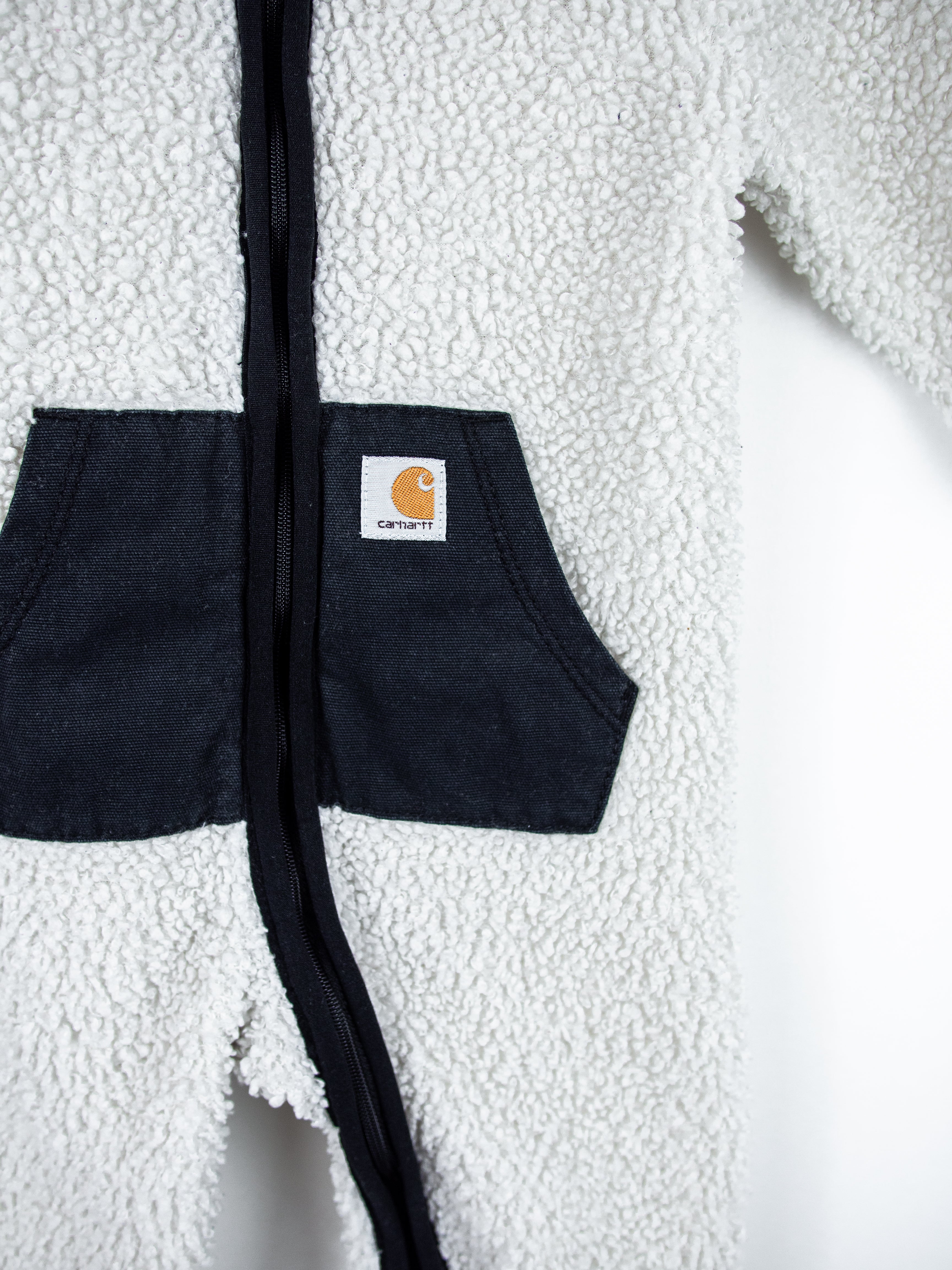 Carhartt White Teddy Fleece Snowsuit - Age 3-6 months