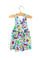 Vintage Healthtex Toy Print Dungaree Shorties - Age 6 months