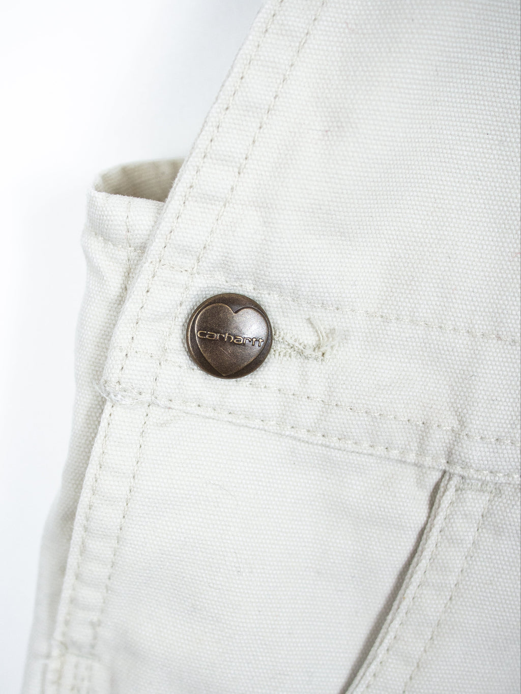 Carhartt White Frill Dungaree Shorties - Age 3 years