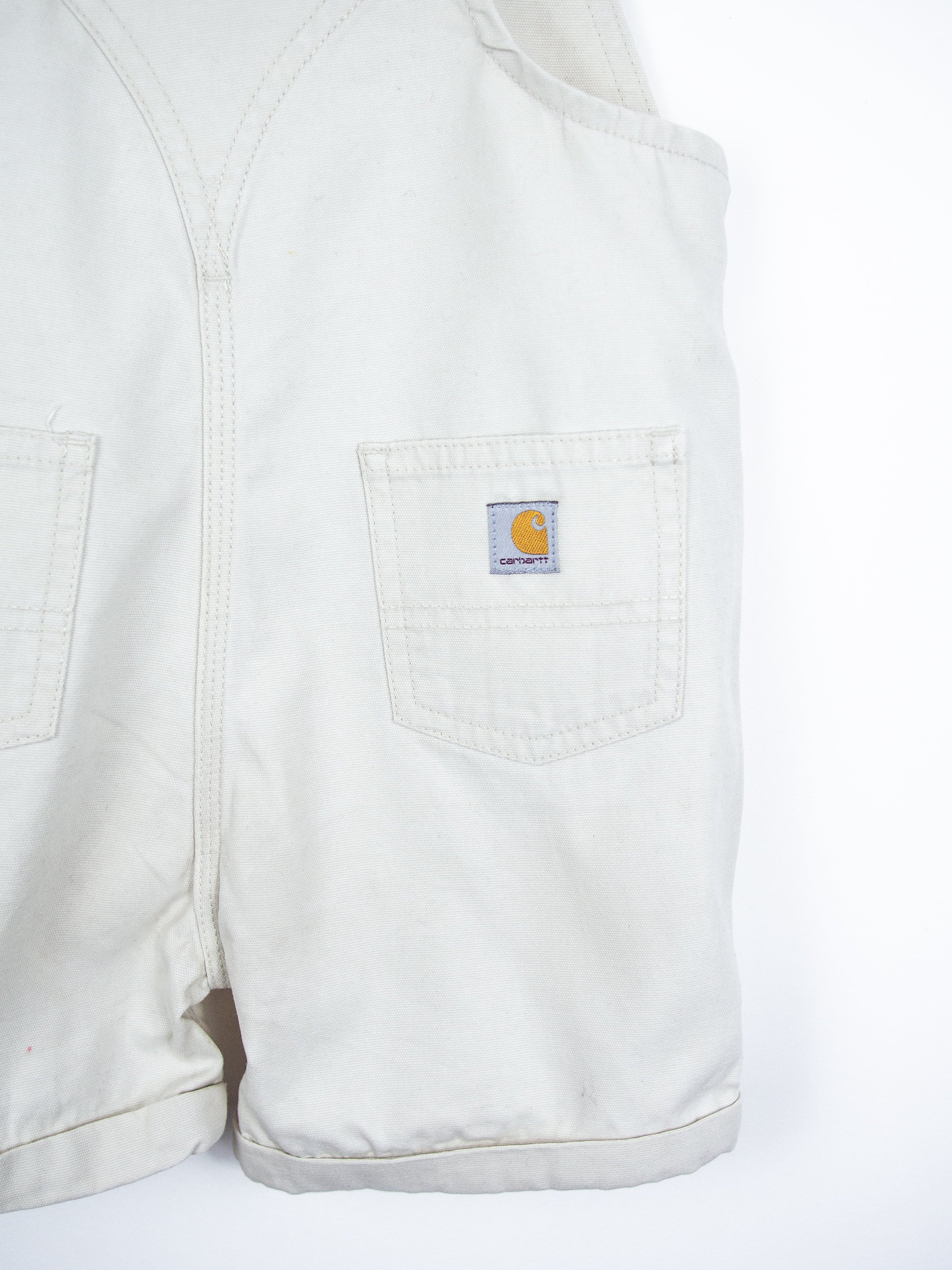 Carhartt White Frill Dungaree Shorties - Age 3 years