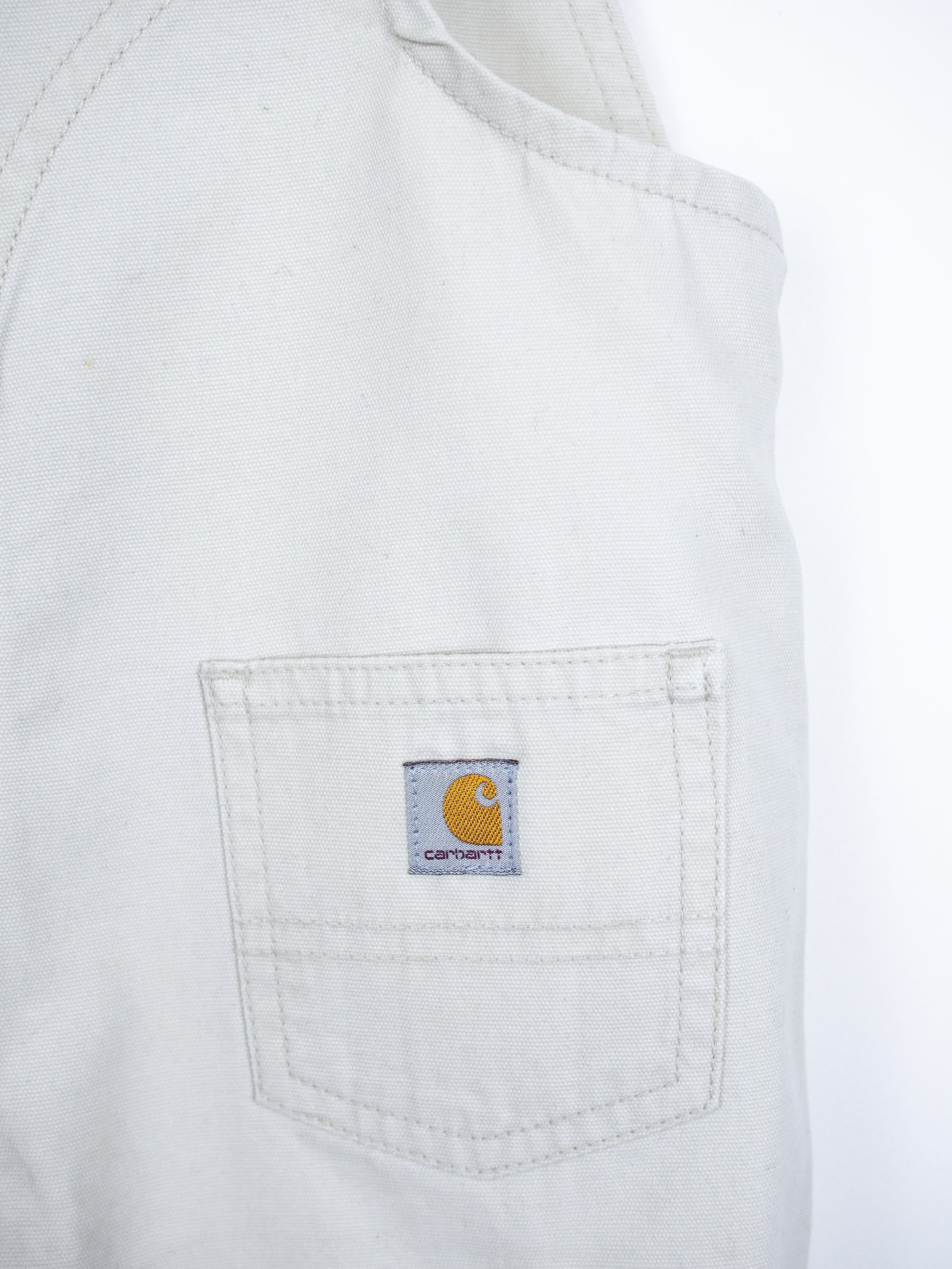 Carhartt White Frill Dungaree Shorties - Age 3 years