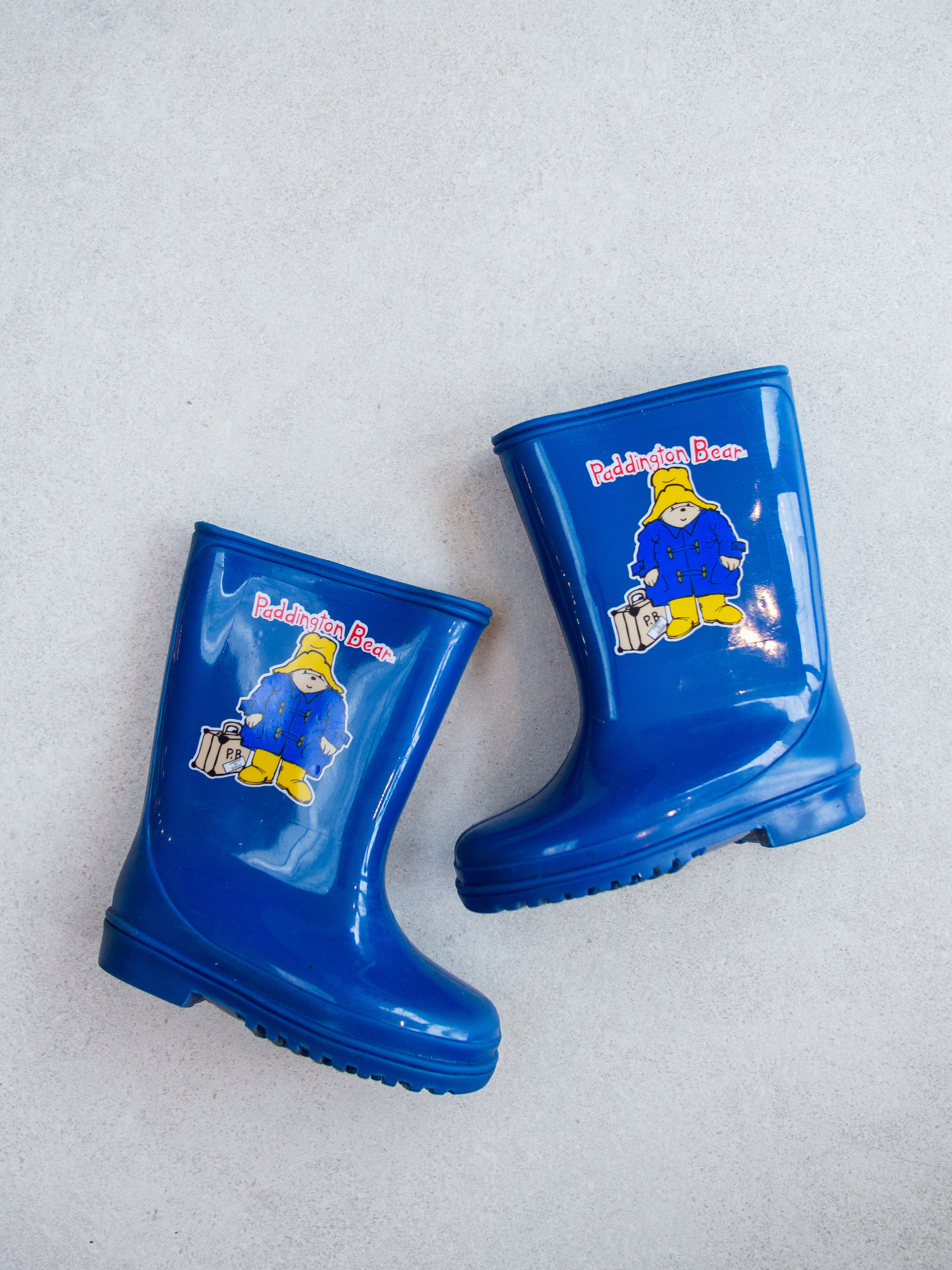 Vintage Paddington Bear Wellies - UK Infant Size 6
