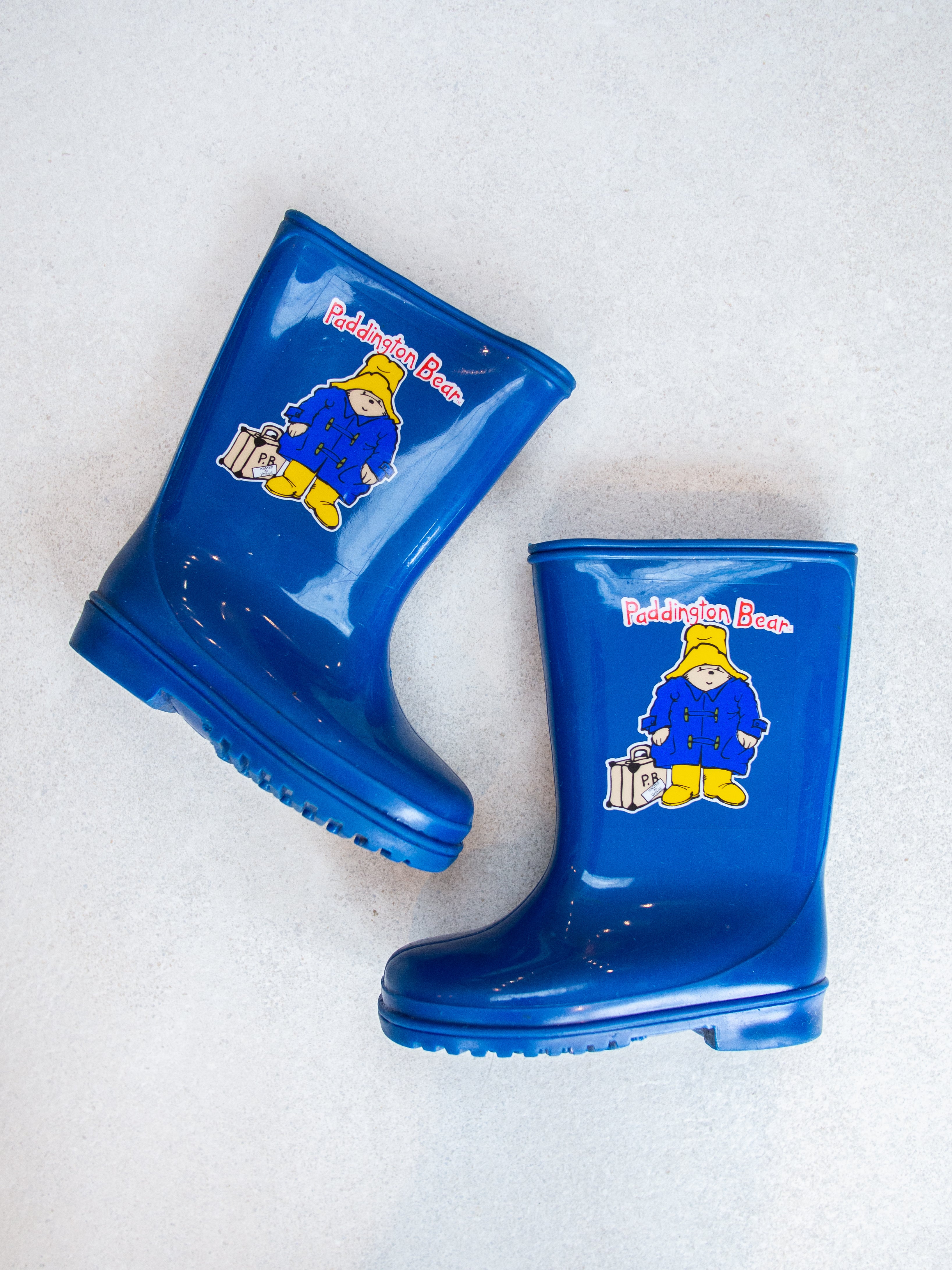 Vintage Paddington Bear Wellies - UK Infant Size 6