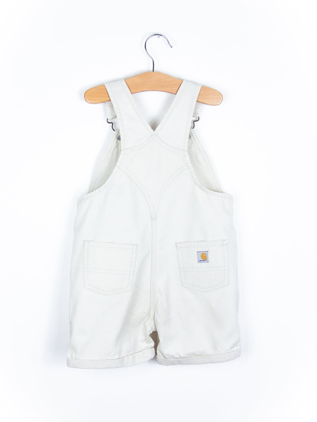 Carhartt White Frill Dungaree Shorties - Age 3 years