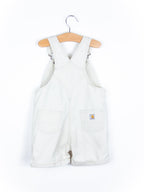 Carhartt White Frill Dungaree Shorties - Age 3 years