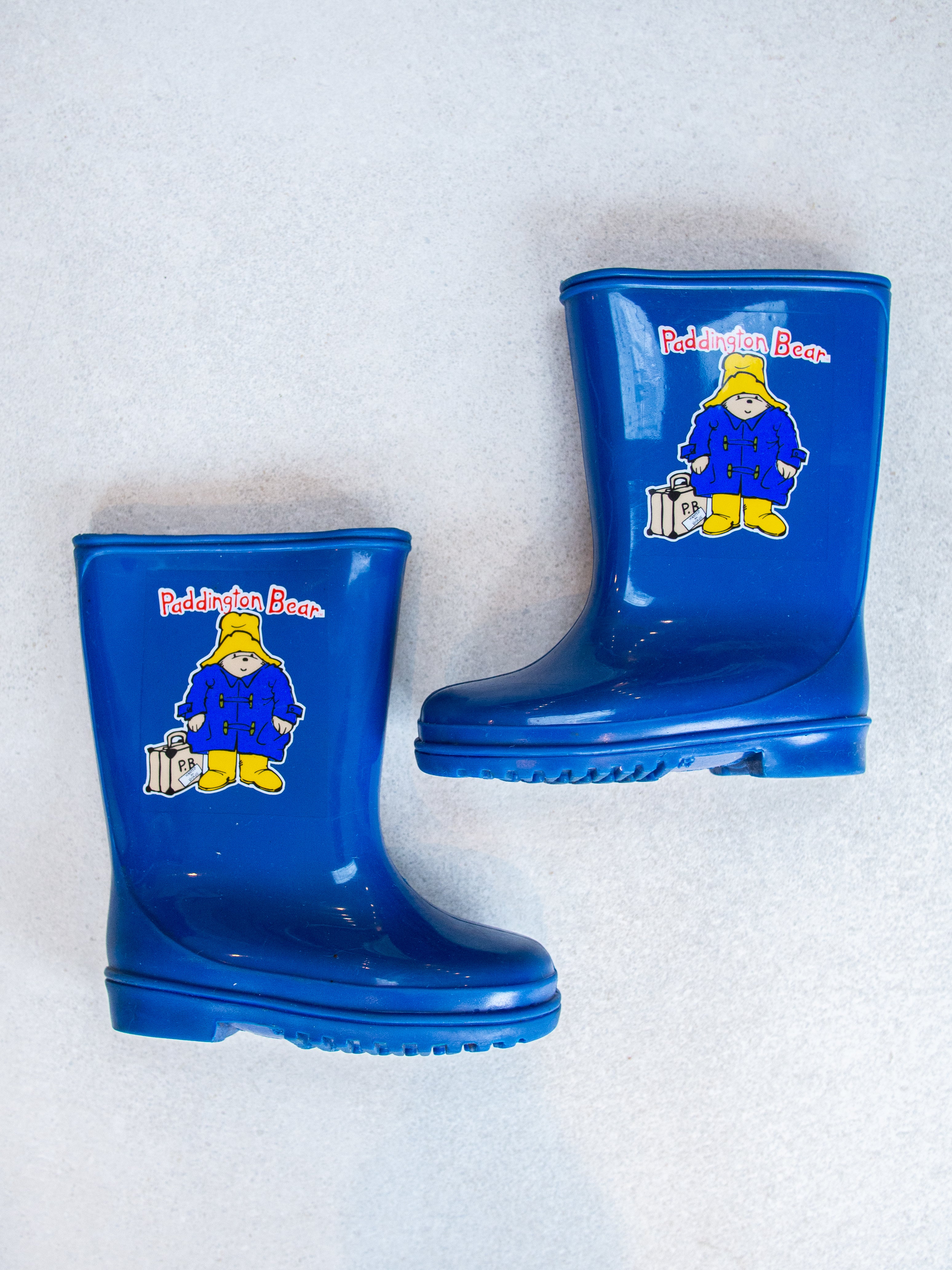 Vintage Paddington Bear Wellies - UK Infant Size 6