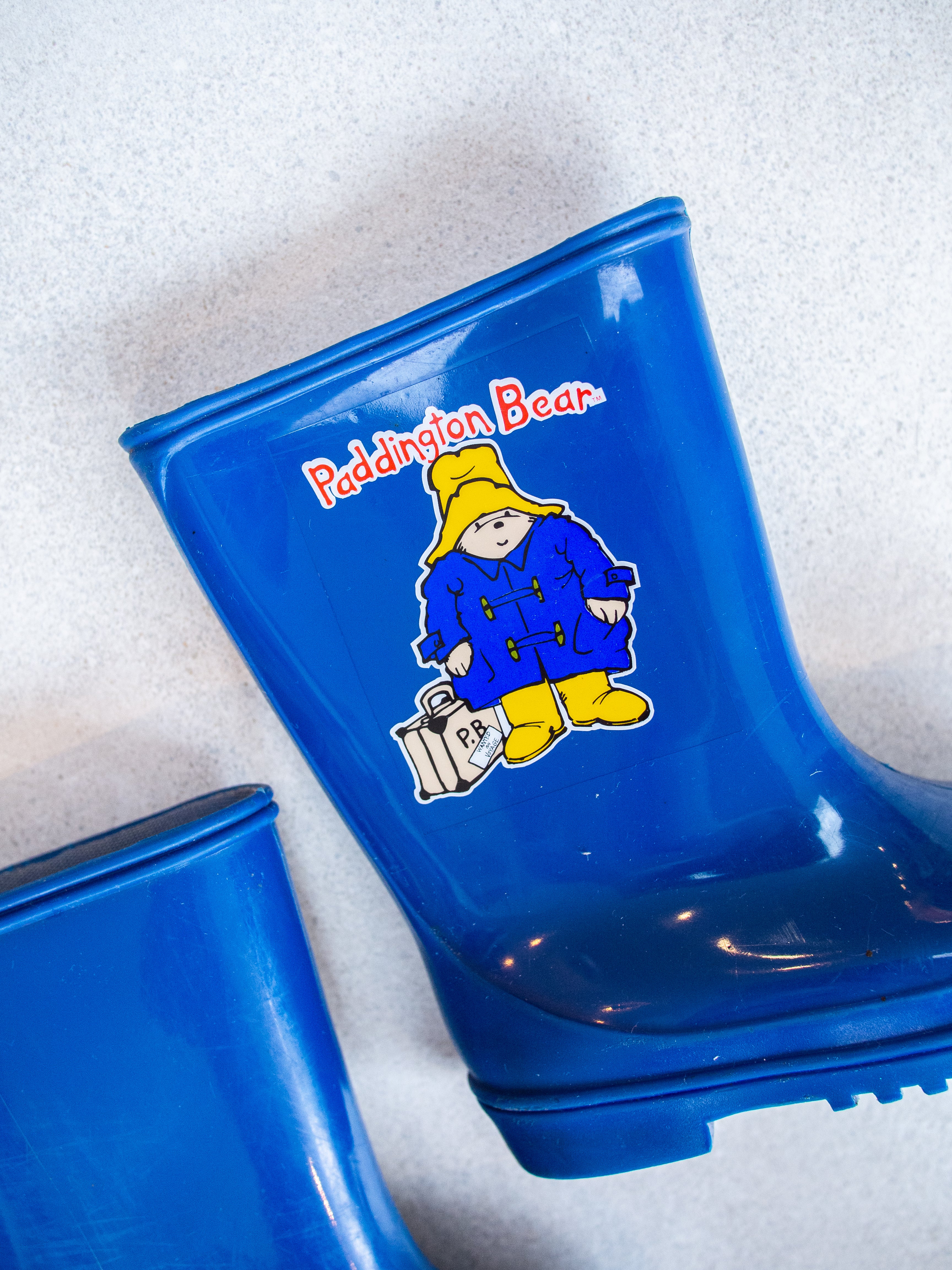 Vintage Paddington Bear Wellies - UK Infant Size 6