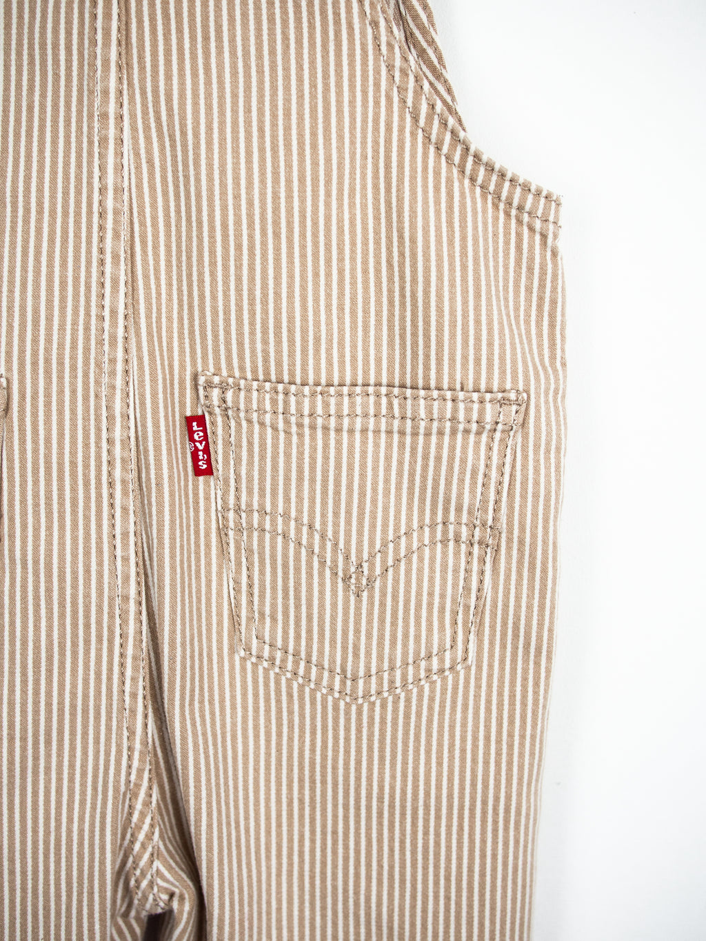 Levi's Brown Hickory Stripe Dungarees - Age 18-24 months