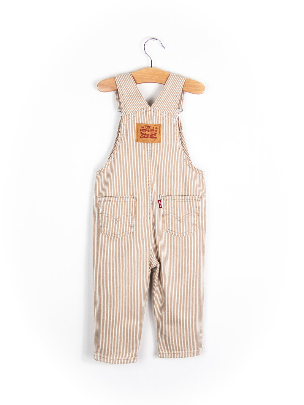 Levi's Brown Hickory Stripe Dungarees - Age 18-24 months