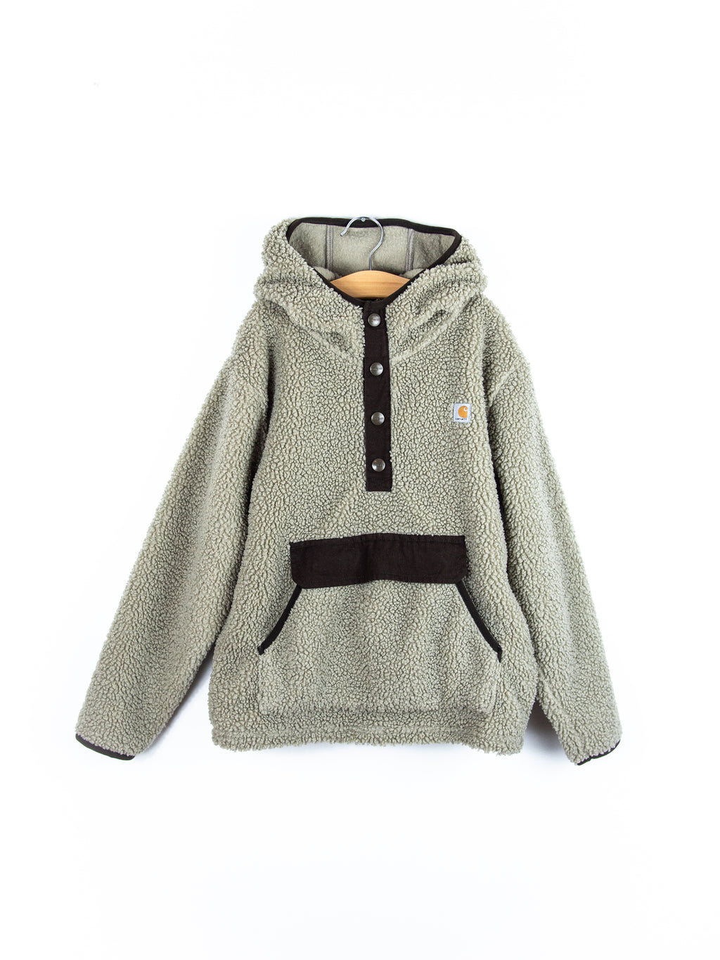 Carhartt Grey Teddy Fleece Hoody - Age 8-10 years