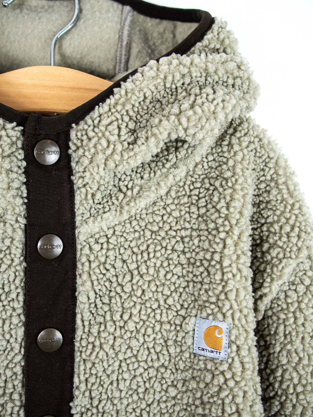 Carhartt Grey Teddy Fleece Hoody - Age 8-10 years
