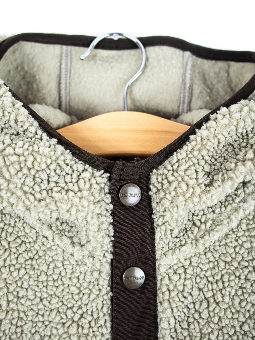 Carhartt Grey Teddy Fleece Hoody - Age 8-10 years