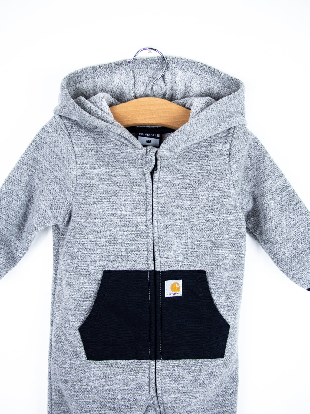 Carhartt Grey Fleece Snowsuit - Age 3-6 months