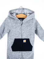 Carhartt Grey Fleece Snowsuit - Age 3-6 months