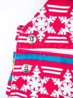 Vintage Gap Rainbow Stripe Snowflake Dungarees - Age 3-6 months