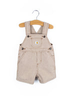 Carhartt Brown & White Stripe Dungaree Shorties - Age 9 months
