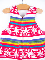 Vintage Gap Rainbow Stripe Snowflake Dungarees - Age 3-6 months