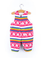 Vintage Gap Rainbow Stripe Snowflake Dungarees - Age 3-6 months