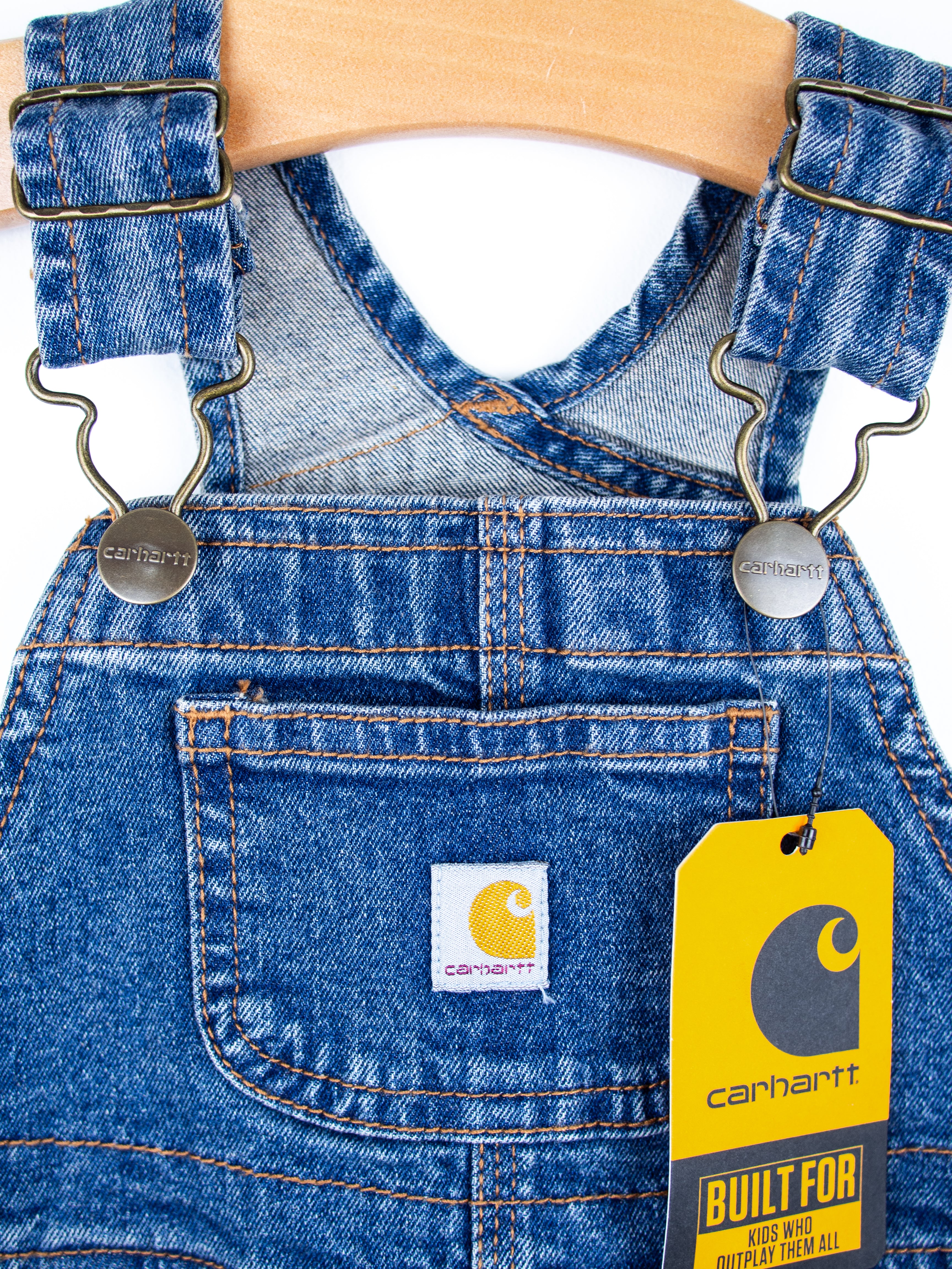 Carhartt Denim Dungaree Shorties - NEW WITH TAGS - Age 9 months