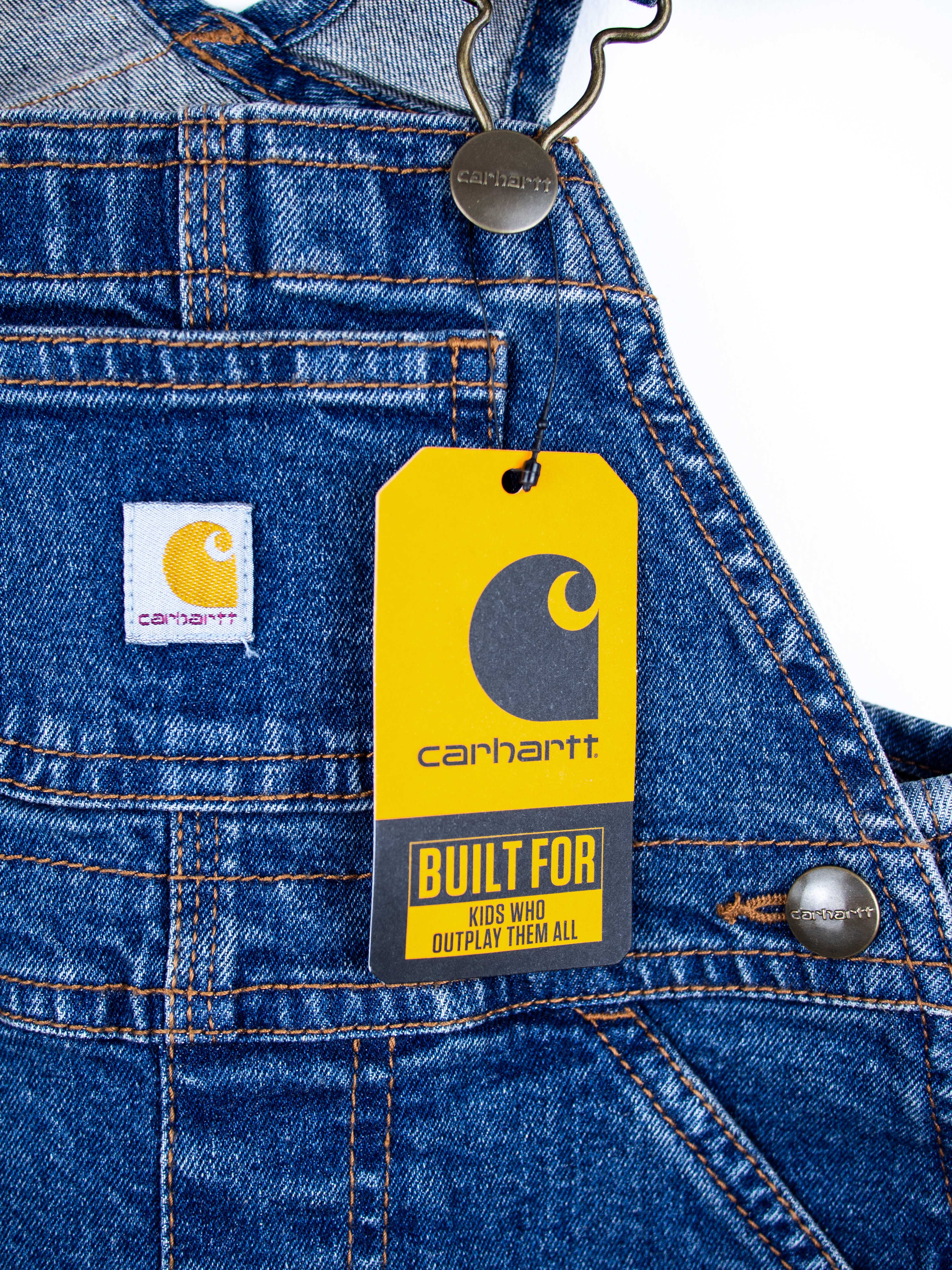 Carhartt Denim Dungaree Shorties - NEW WITH TAGS - Age 9 months