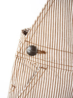 Carhartt Brown & White Stripe Dungaree Shorties - Age 9 months