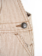 Carhartt Brown & White Stripe Dungaree Shorties - Age 9 months