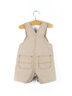 Carhartt Brown & White Stripe Dungaree Shorties - Age 9 months