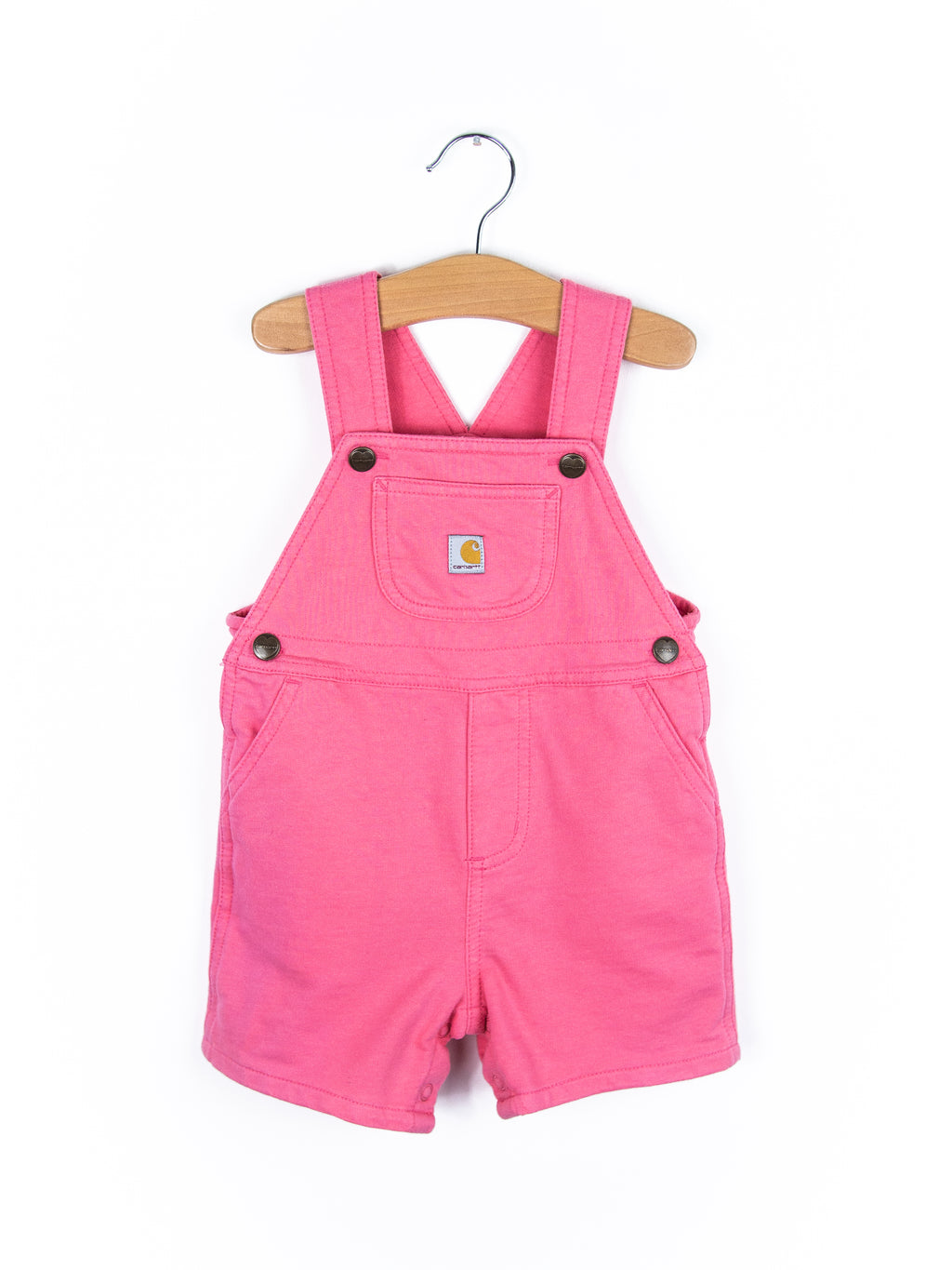 Carhartt Pink Jersey Dungaree Shorties - Age 18 months