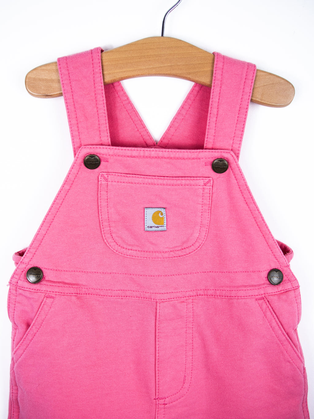 Carhartt Pink Jersey Dungaree Shorties - Age 18 months