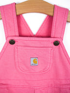 Carhartt Pink Jersey Dungaree Shorties - Age 18 months