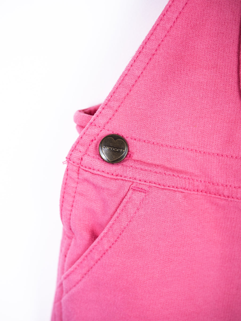 Carhartt Pink Jersey Dungaree Shorties - Age 18 months