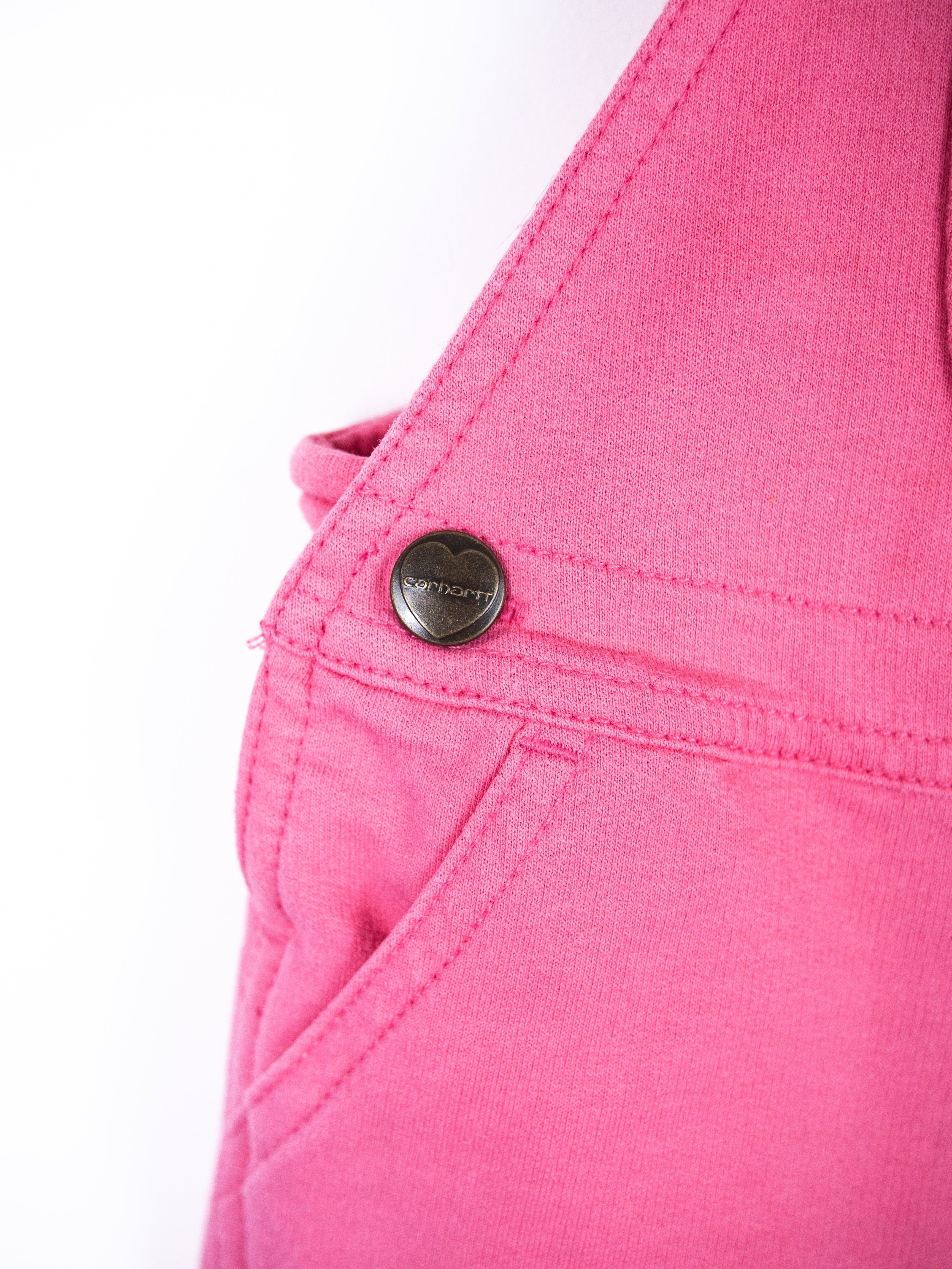 Carhartt Pink Jersey Dungaree Shorties - Age 18 months