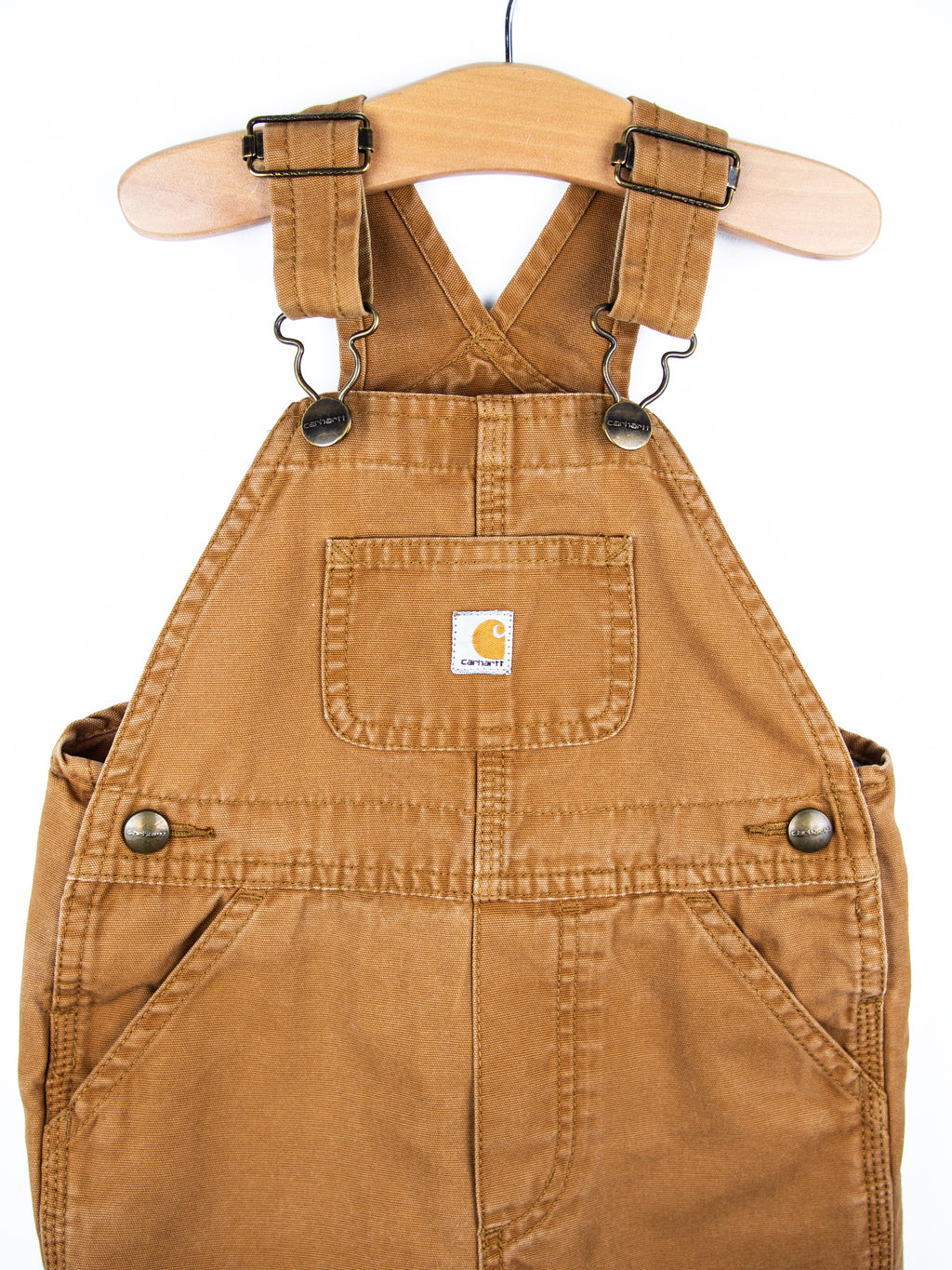 Carhartt Brown Dungaree Shorties - Age 2T