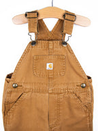 Carhartt Brown Dungaree Shorties - Age 2T