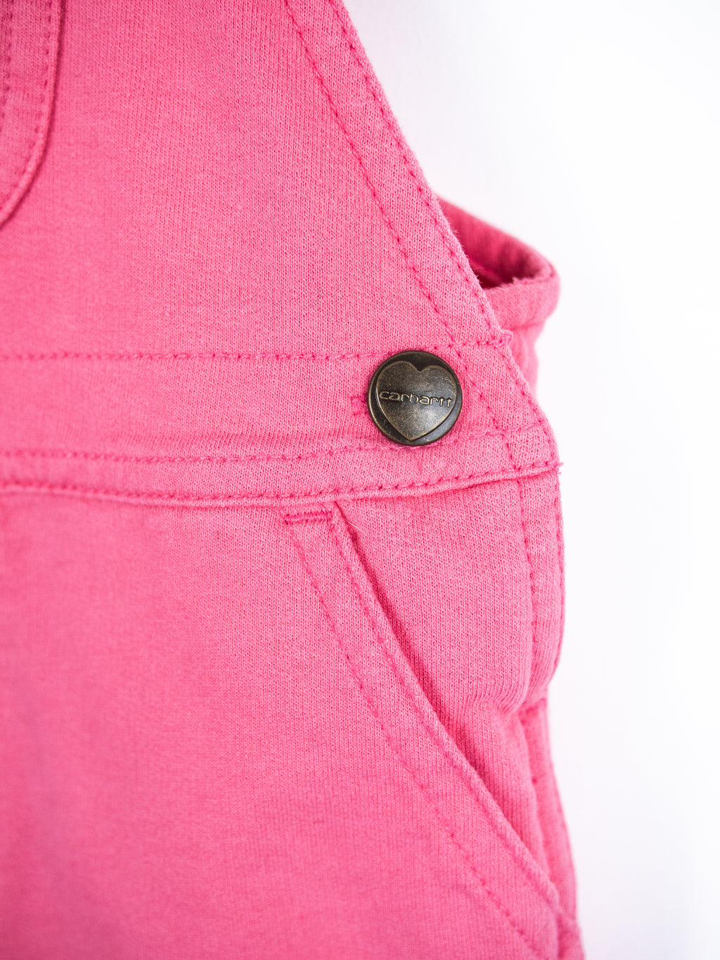 Carhartt Pink Jersey Dungaree Shorties - Age 18 months