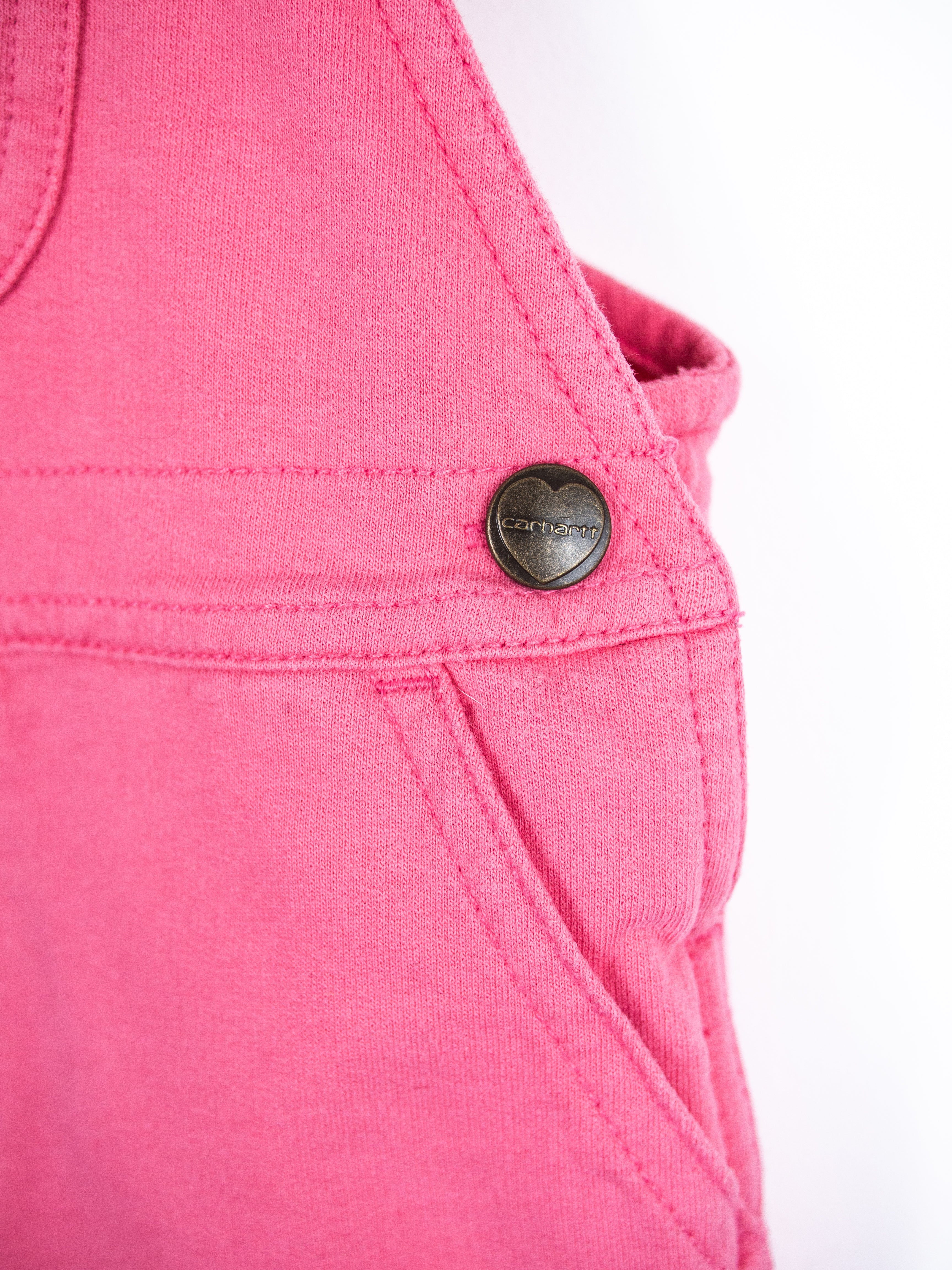 Carhartt Pink Jersey Dungaree Shorties - Age 18 months